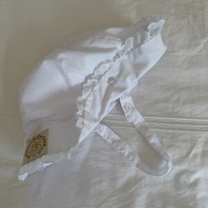 The Beaufort Bonnet Company White Scalloped Baby Hat